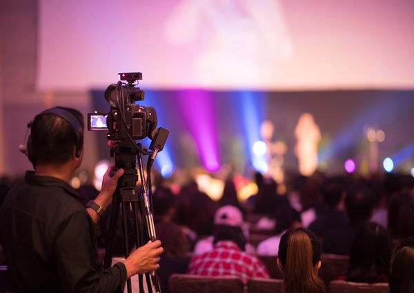 Photographer video recording activity, Video cameras is recordin